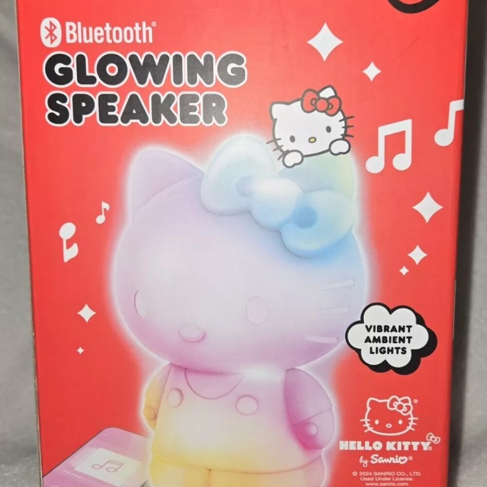 Sanrio Hello Kitty Bluetooth Glowing Speaker Multicolor Lights Rechargeable
